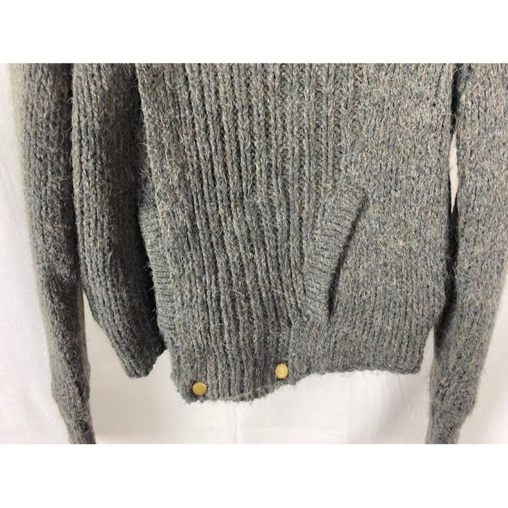 Twelfth Street By Cynthia Vincent Gray  Alpaca Blend Sweater Jacket style# S9517 - Picture 5 of 14